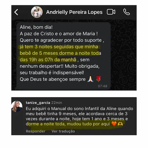 Depoimento real de aluna