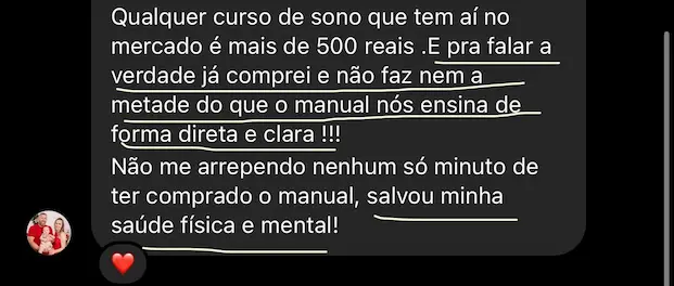 Depoimento real de aluna